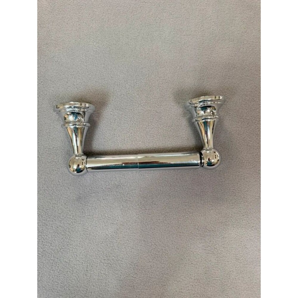 Polished Silver/Chrome Wall-Mount Toilet Paper Holder - Classic Bath Fixture